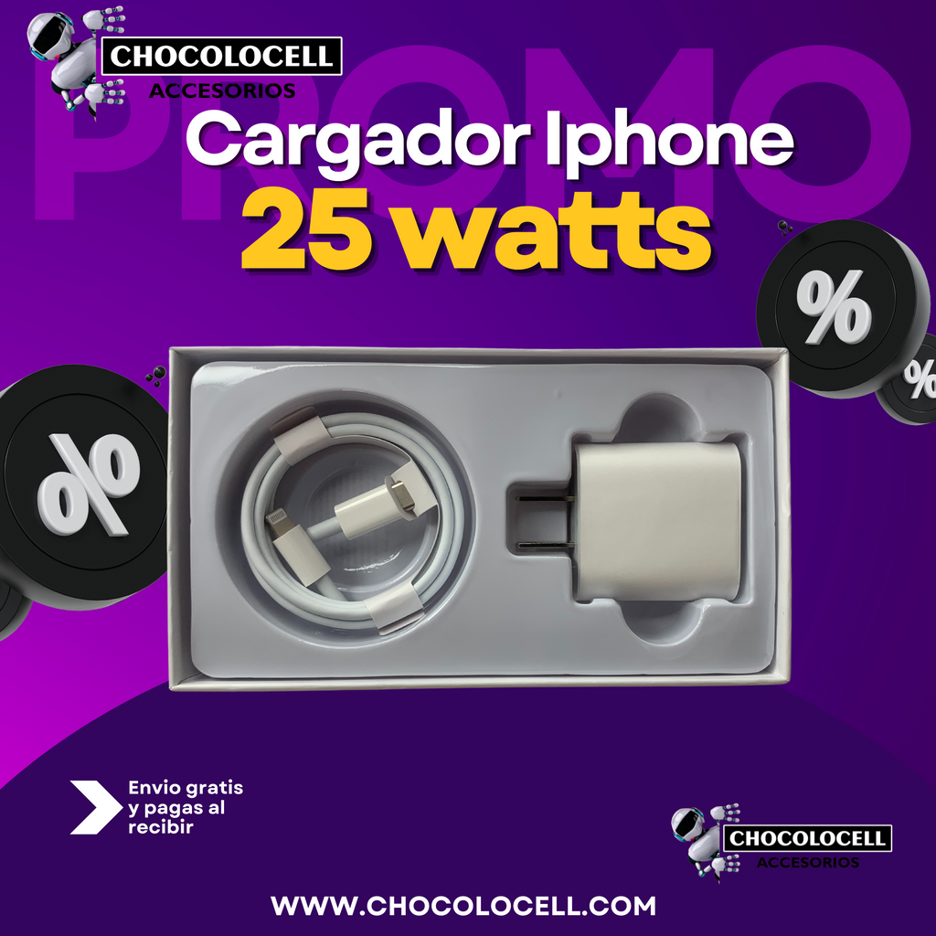 Cargador de Iphone 25 Watts (certificado)✅