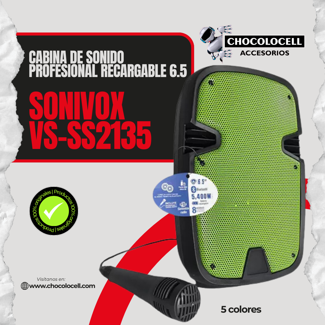 Parlante Cabina Sonivox VS-SS2135 Recargable 6.5″