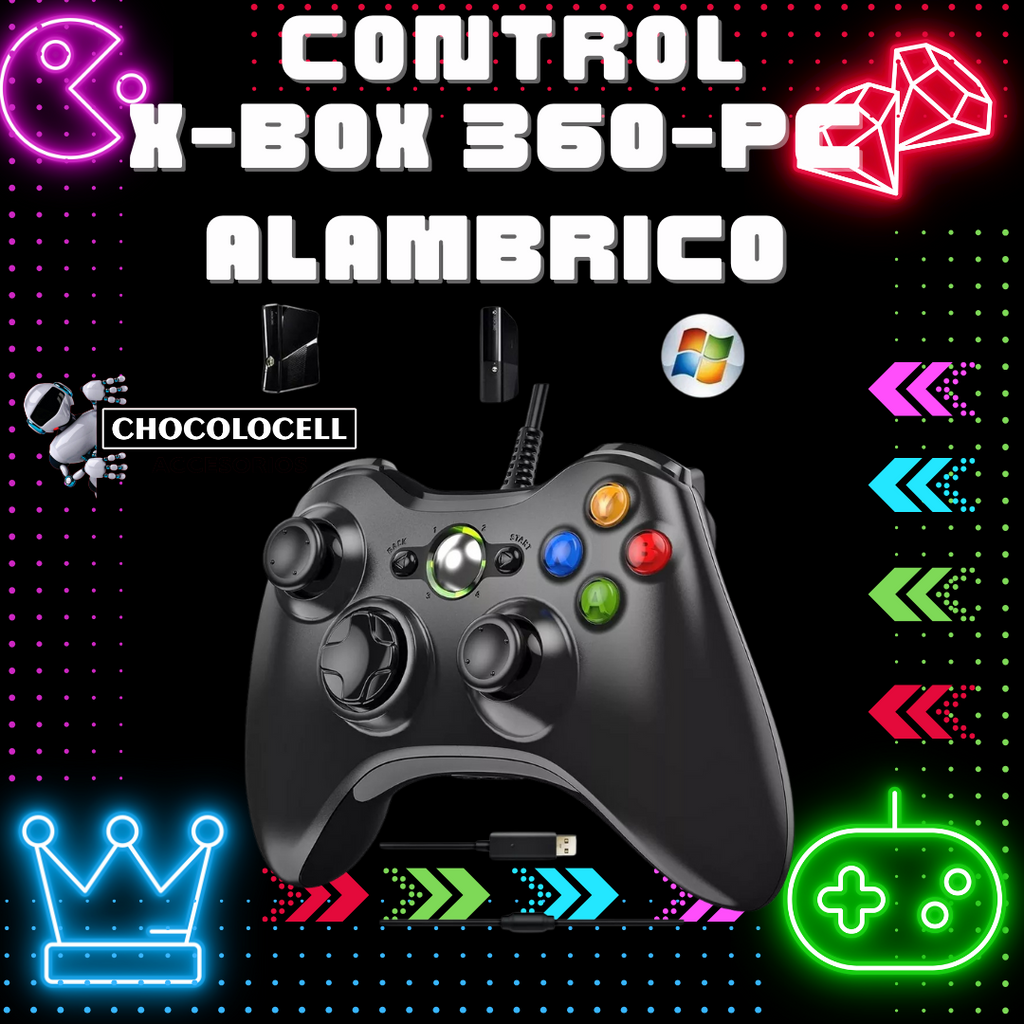 Control de   Xbox 360 y PC  alámbrico 🎮