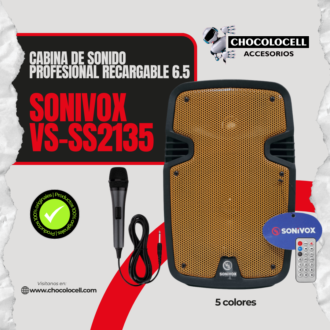 Parlante Cabina Sonivox VS-SS2135 Recargable 6.5″